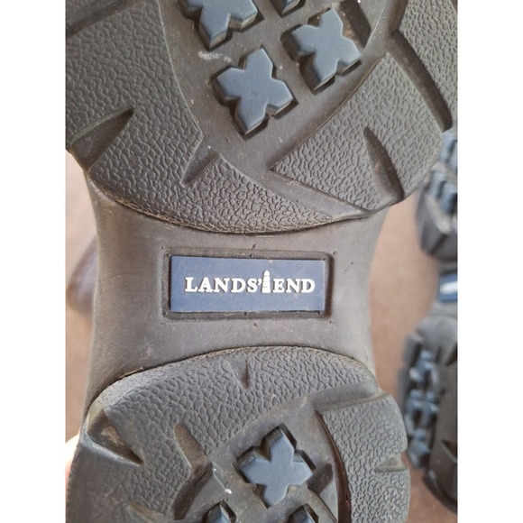 Lands' Ends 93160 Winter Boots Womens Size 7 Mid Calf Zip Gray Suede And Fleece - Picture 8 of 12